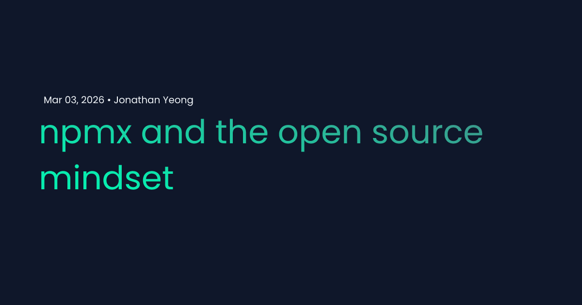 npmx and the open source mindset